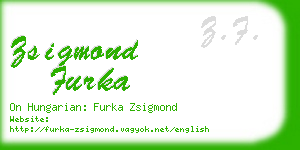 zsigmond furka business card